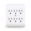 6 Outlets Grounding Adapter, 3-Prong to 3-Prong White - 5503 - Suzhou Ele Mfg Co., Ltd.