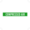 Brady B-946 White on Green Vinyl Self-Adhesive Pipe Marker - 2 1/4 in Height - 2 in Character Height - 14 in Length - Printed Msg = COMPRESSED AIR - 7059-1 - 754476-79106 - R. S. Hughes Company, Inc.