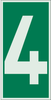Brady Bradyglo B-347 Polyester / Polystyrene Rectangle Green IMO Evaluation Number Sign - 3 in Width x 6 in Height - Glow in the Dark - 59306 -- 754476-59306
