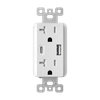 Type-A + Type-C Dual USB Ports with 18W USB In Wall Outlet - ERU2418AC2A - Suzhou Ele Mfg Co., Ltd.