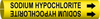 Brady Bradysnap-On B-915 Black on Yellow Plastic Snap-On Pipe Marker - 1 1/4 in Character Height - Printed Msg = SODIUM HYPOCHLORITE with Right Arrow - 4124-D - 754476-48414 - R. S. Hughes Company, Inc.