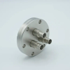 MHV Coaxial Feedthrough, 3 Pins, Grounded Shield, 2.75″ Conflat Flange, Without Air-side Connector - A0294-2-CF - MPF Products, INC.