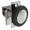 Compression Latch, Self-Adjusting, Medium Size, No Restriction, Black Knob, 1.2-2.8mm Panel, 9.5-19.1mm Grip, Steel, Zinc Plated, Bright Chromate -- 44-99-116-12 - Image