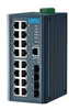 16GE PoE + 4G SFP Ports Managed Industrial PoE Switch -- EKI-7720G-4FPI