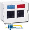 Siemon Flat CT 3 Double Coupler - Cat 3 - CT-U3-U3-02 - TelephoneStuff.com
