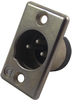 Xlr Audio Connector, Plug, 3, Panel Mount, Metal Body, Silver Plated Contacts Rohs Compliant Deltron Components - 02M0578 - Newark, An Avnet Company