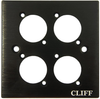 Faceplate, Aluminium, 4 Mod; Accessory Type Cliff Electronic Components - 85AC1529 - Newark, An Avnet Company