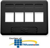 ICC 4-Port TIA Furniture Faceplate - IC107FT4 - TelephoneStuff.com