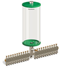 Green Color Key, Clear View Multiple Feed Manual Lubricator, 1 gal Acrylic Reservoir, 22 Feeds, 1/8