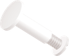 2 inch Large Unslotted Post and Screw, HDPE, White - APPSL2502000UW - ARKPLAS