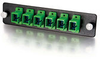 Q-Series 6-Strand, SC, Zirconia Insert, SM, APC, Green SC Adapter Panel -- APL-QTR-S8S - Image