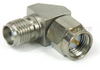 Miter RA SMA Male (Plug) to SMA Female (Jack) Adapter, Passivated Stainless Steel Body, 1.35 VSWR - SM5250 - Fairview Microwave Inc.