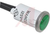 Indicator,Pnl-Mnt;Neon;Green;0.50 in.;105-125 VAC;Lens, Flush;22AWG Wire Leads - 70117744 - Allied Electronics, Inc.