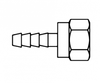 Hose Barb to JIC Swivel -- 4255-03-03 - Image