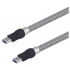 USB 3.0 A to A metal armored 0.5M - MUS3A00030-05M - MilesTek Corporation