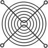 120mm Wire Form Fan Guard, Black E.D. Finish - 08213-02 - Qualtek Electronics Corp.