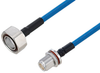 Plenum 7/16 DIN Male to N Female Bulkhead Low PIM Cable 100 cm Length Using SPP-250-LLPL Coax Using Times Microwave Parts - PE3C6191-100CM - Pasternack