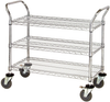 Utility Cart, 3 Wire Shelves, Chrome; Height Quantum Storage - 42AC6325 - Newark, An Avnet Company