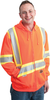 Large Orange Hi Viz Safety Hoodie -- 8404378 - Image
