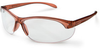 North W201 Small Polycarbonate Standard Safety Glasses Clear Lens - Dusty Rose/Matte Clear Frame - Wrap Around Frame - 040025-000937 - 040025-000937 - R. S. Hughes Company, Inc.