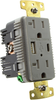 Usb Charger Rcpt, 2Port, 20A/125V, Gry; Product Range Hubbell Wiring Devices - 58AC0206 - Newark, An Avnet Company