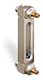 Aluminum Liquid Level Gage with Shut-Off, 4” Centerline, Front Mount 1/2