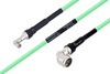 Temperature Conditioned SMA Male Right Angle to N Male Right Angle Low Loss Cable 100 cm Length Using PE-P300LL Coax - PE3M0237-100CM - Pasternack
