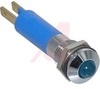 INDICATOR, 8MM, BLUE, 12V, SATIN BEZEL - 70117687 - Allied Electronics, Inc.
