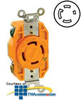 Leviton 30 AMP, 125/250V, V-O-MAX Single Receptacle with.. -- 2710-IG - Image