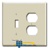 Leviton 2-Gang 1-Toggle 1-Duplex Oversized Thermoset.. - 86105 - TelephoneStuff.com