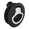 Push-to-Close Latch, Medium Size, No Restriction, 17 - 22 mm  Door thickness, 25.5 mm  Grip, Black Plastic and 316 Stainless Steel, Natural and Electropolished - M1-64-800 - Southco