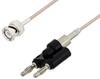 BNC Male to Banana Plug Cable 60 Inch Length Using RG174 Coax, LF Solder, RoHS - PE3C3403LF-60 - Pasternack
