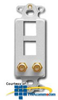 ICC Decorex Modular Insert, 2-port, with 2 F-Connectors - IC107DC2 - TelephoneStuff.com