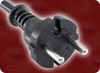 CEE 7/7 EURO SCHUKO NO GROUND to IEC-60320-C17 LEFT ANGLE HOME // Power Cords // International Power Cords // Europe Power Cords -- 8688.072 - Image