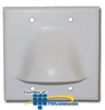 ICC 2-Gang Bulk Nose Faceplate - IC640BDSWH - TelephoneStuff.com