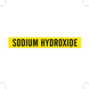 Brady B-946 Black on Yellow Vinyl Self-Adhesive Pipe Marker - 4 in Height - 3 1/2 in Character Height - 24 in Length - Printed Msg = SODIUM HYDROXIDE - 7263-1HV - 754476-81401 - R. S. Hughes Company, Inc.
