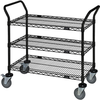 Utility Cart, 3 Wire Shelves, Black; Height Quantum Storage - 42AC6320 - Newark, An Avnet Company