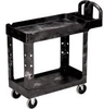 Rubbermaid 450088BKRM 2 Shelf Black Utility Carts(Each) - 450088BKRM - Wiper Master, Inc.