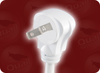 NEMA 1-15P 45 ANGLE WHITE to ROJ HOME // Power Cords // North American Power Cords // 2 Conductor Power Cords - 2083.108S - Quail Electronics