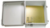 14x12x07 Fiberglass Reinf Polyester FRP Weatherproof Outdoor IP66 NEMA 4 Enclosure, 120 VAC MNT PLT Gray -- TEF141207-100 - Image