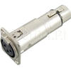 Connectronics XLR Female To XLR Female Chassis Mount Barrel Connector -- CTX-XFXFCM - Image