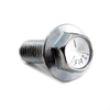 1/4-20 x 1" Gr. 5 Hex Flange Machine Screw, Large, Serrated, Indented Head, Zinc -- BS5LFB02001020Z - Image