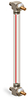 Nylon Liquid Level Gage with Shut-Off, 9” Centerline, Front Mount 1/2”-20 - B3642-30900BA1W - Oil-Rite Corp.