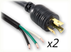 LOCKING NEMA L5-30P to NEMA 5-20R x 2 HOME // Power Cords // High Voltage Power Cords // Locking Blade Power Cords -- 0715.024 - Image