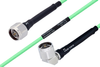 Temperature Conditioned N Male to N Male Right Angle Low Loss Cable 24 Inch Length Using PE-P142LL Coax - PE3M0176-24 - Pasternack