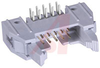 connector,rt angle pcb header,eject latches,polarization slots,.1cc,2x5 position - 70089049 - Allied Electronics, Inc.