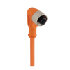 M12 Standard Sensor/Actuator Single-Ended Cordset: Female, angled, 5-pin, B-coded, orange body, 50 V AC / 60 V DC, 4 A; PVC orange cable, 5-wires, 4x0.34 mm²+1x0.50 mm²(GNYE) - RKWT 5B-48 - Belden Inc.
