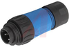 connector,plastic circ,str male cable conn,3+gnd silver plt cont,screw term,blue - 70013123 - Allied Electronics, Inc.