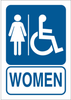Brady B-401 Polystyrene Rectangle White Restroom Sign - 7 in Width x 10 in Height - TEXT: WOMEN - 47733 - 754476-47733 - R. S. Hughes Company, Inc.