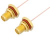 SMA Female Bulkhead to SMA Female Bulkhead Cable 60 Inch Length Using PE-020SR Coax - PE3932-60 - Pasternack